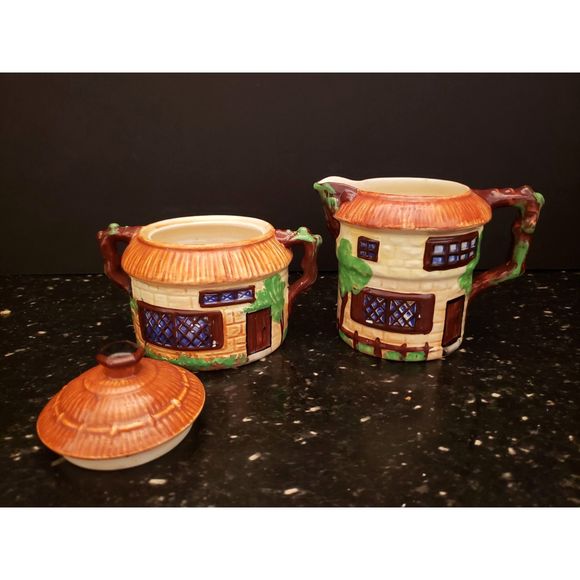 Beswick Ware Cottage Creamer and Sugar Bowl England Rare Vintage - Picture 6 of 16